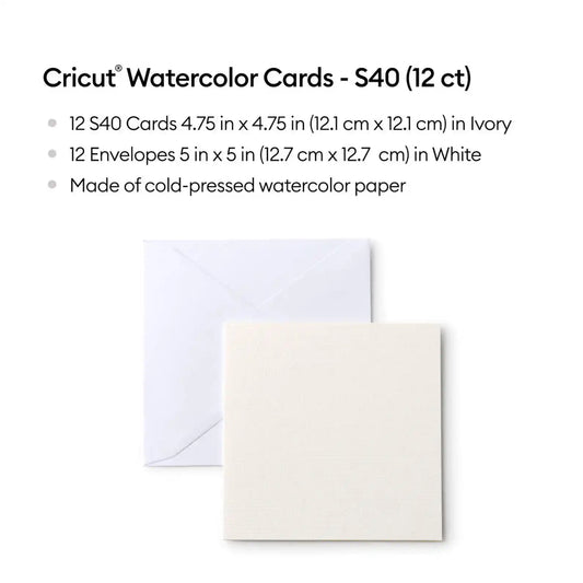 Watercolor Cards White S40 (12)