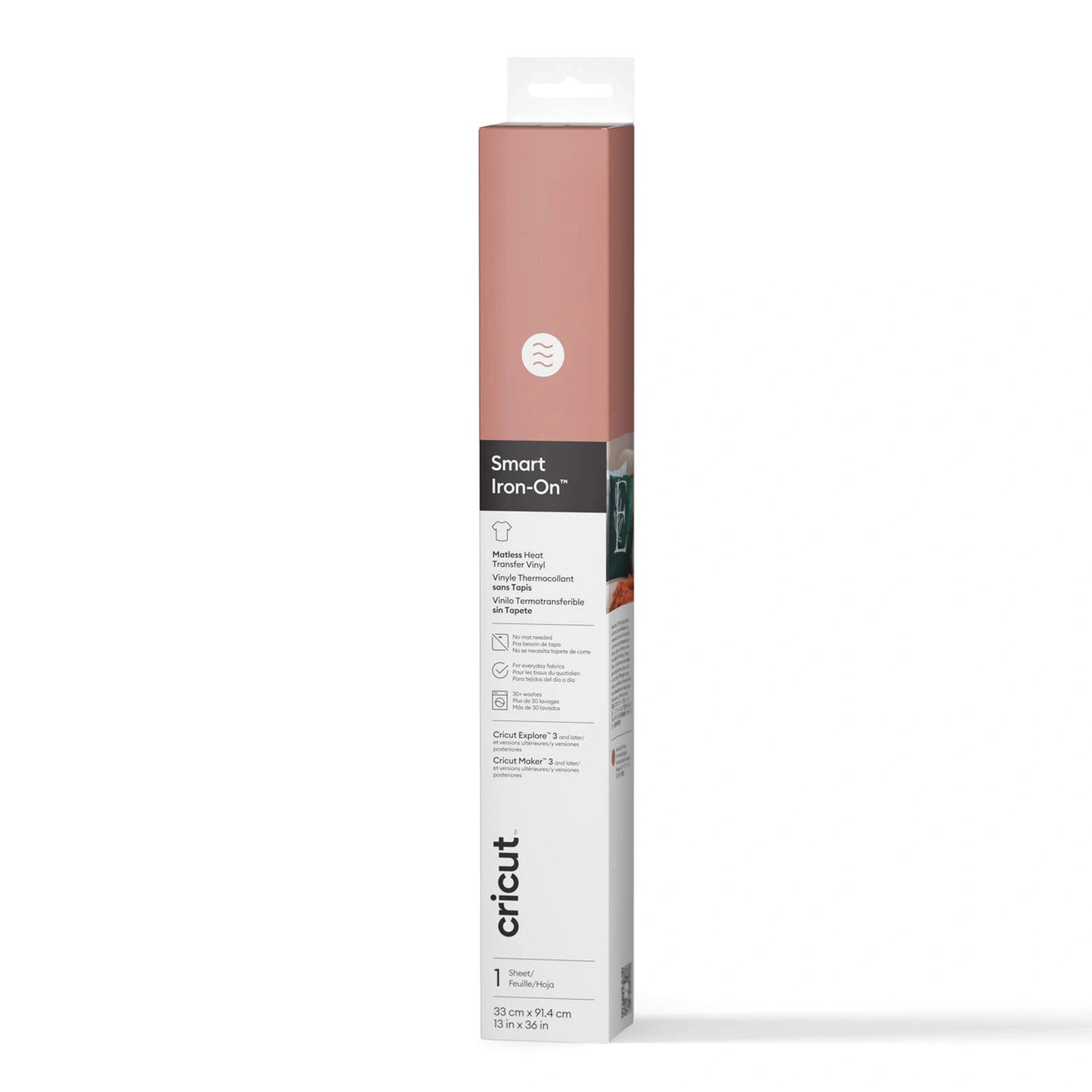 Smart Iron-On™ Matless Heat Transfer Vinyl (13 in x 36 in) Rose Gold