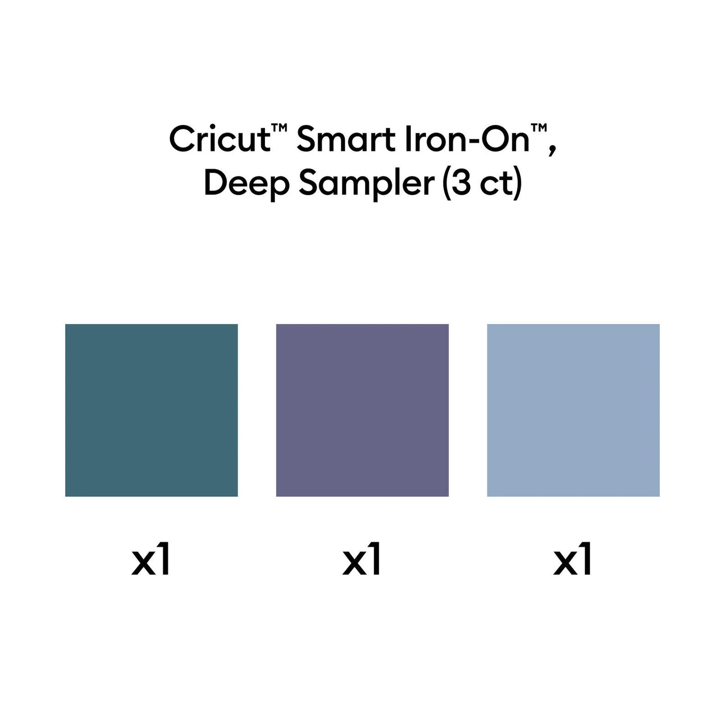 Smart Iron-On™ Matless Heat Transfer Vinyl, Deep Sampler – 13 in x 12 in (3 ct)