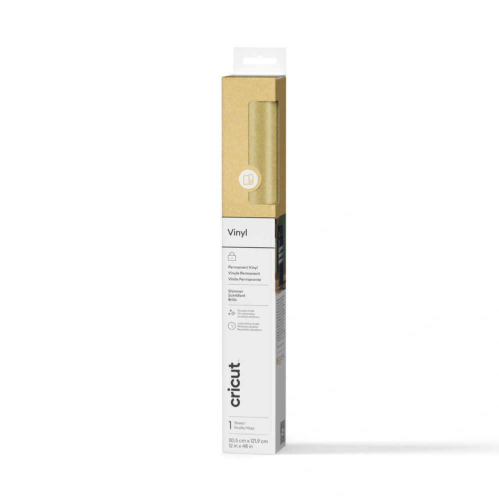 Shimmer Vinyl – Permanent (1.2m / 4 ft), Gold