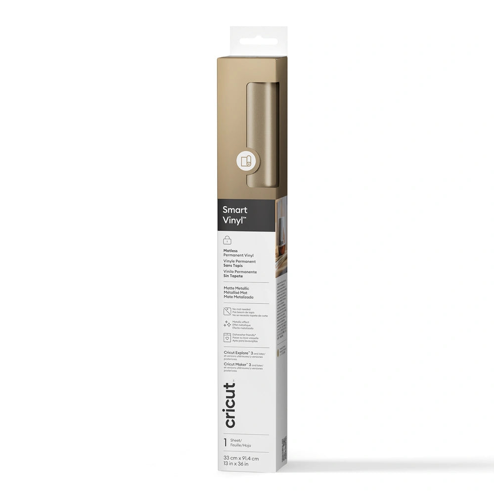 Smart Vinyl™ Matte Metallic – Permanent (0.9 m / 3ft), Champagne