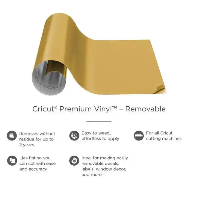 Premium Vinyl – Permanent, Gold 12X48