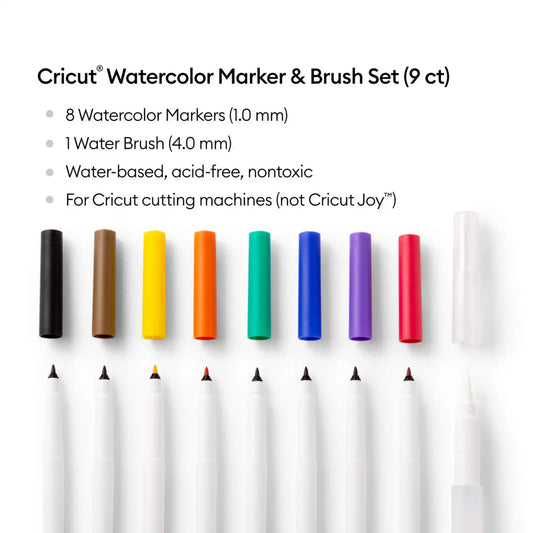 Watercolor Marker & Brush Set (9 count)