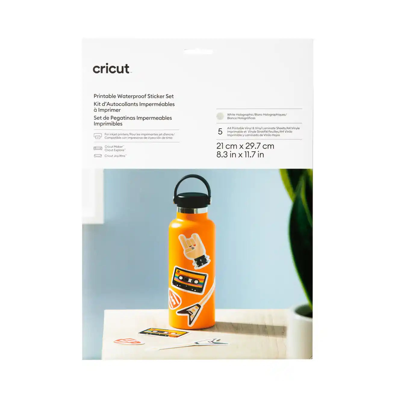 Cricut Printable Waterproof Holographic Sticker Set (Transparent? A4 (5 ct)