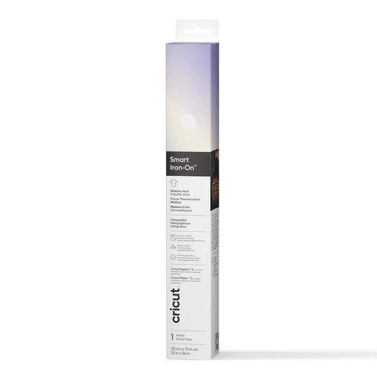 Smart Iron-On™ Holographic Matless Heat Transfer Vinyl (3 ft) - Translucent Blue