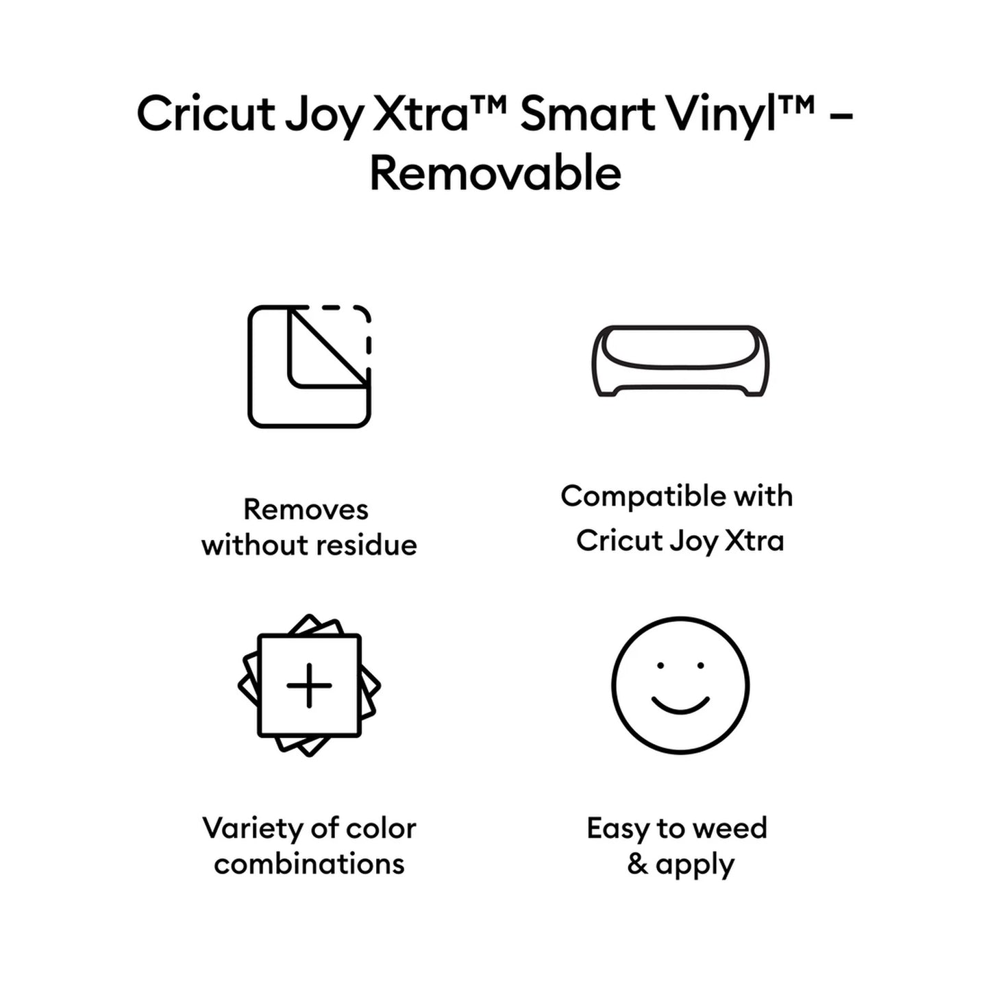 Cricut Joy Xtra™ Smart Vinyl™ – Removable (3 ft), Black