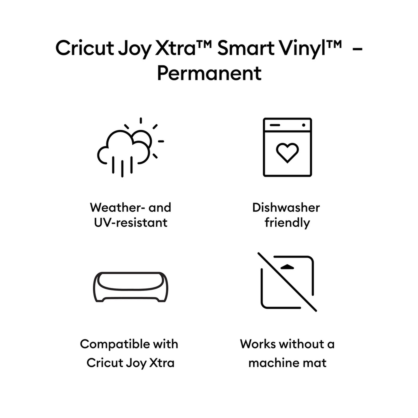 Cricut Joy Xtra™ Smart Vinyl™ – Permanent (3 ft), Red