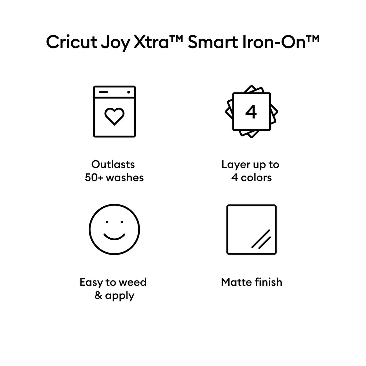 Cricut Joy Xtra™ Smart Iron-On™ (24 in), Black