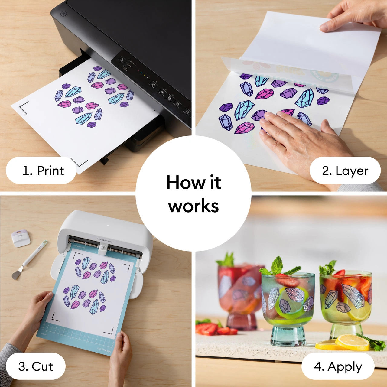 Printable Waterproof Sticker Set – A4 (6 count)