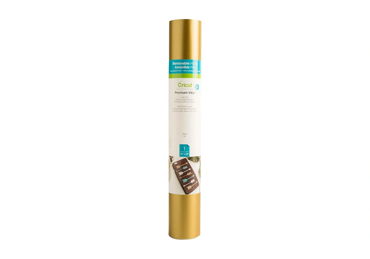 Cricut Vinyl 12"X48" Roll-Gold, Removable, Solid
