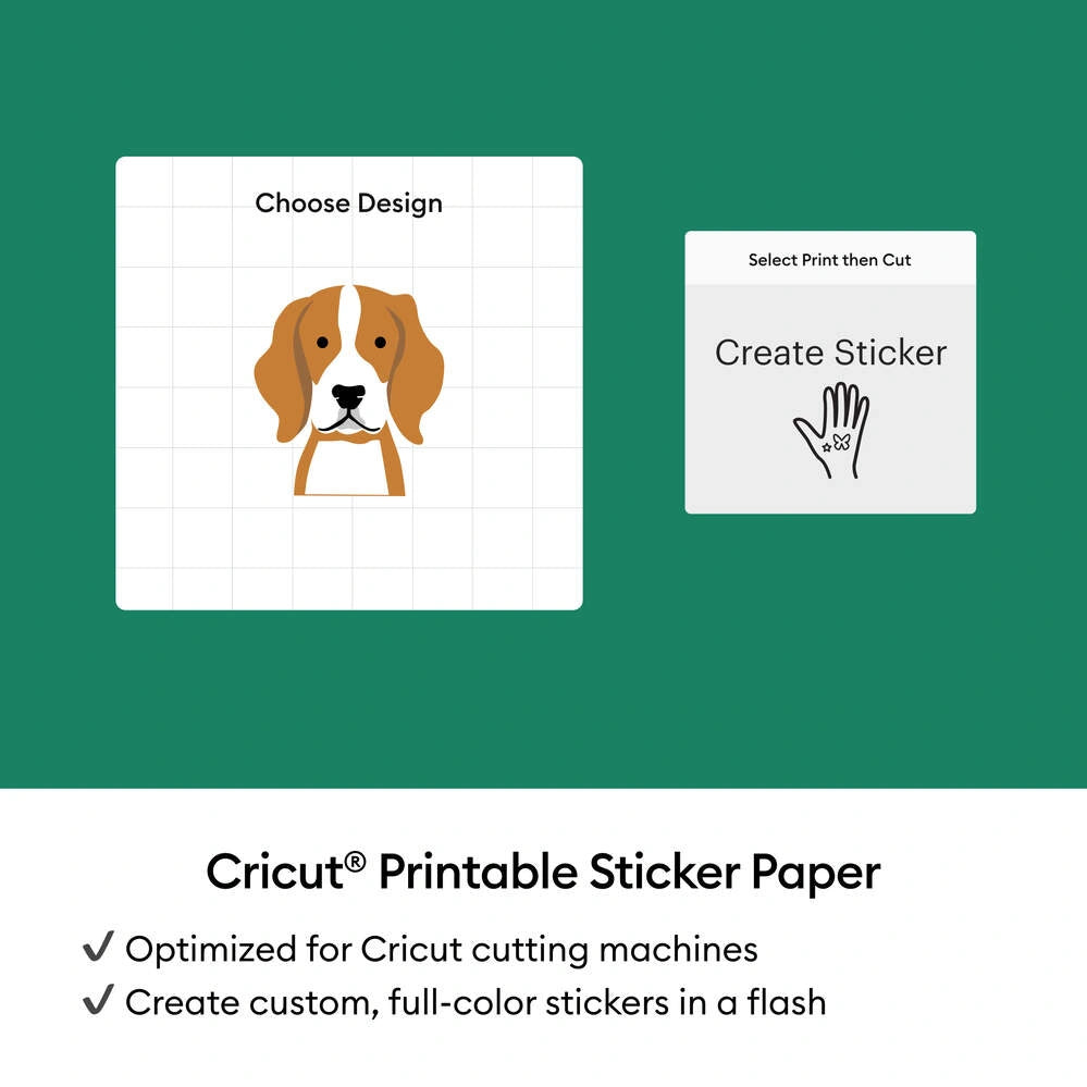 Printable Waterproof Holographic Sticker Set – A4 (5 ct), White